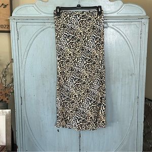 Cheetah leopard print midi skirt, The Gap size XS